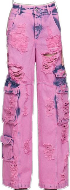 Pink Straight Leg Cargo Jeans, Casual Pink Cargo Jeans With Multiple Pockets, Pink Straight Leg Cargo Jeans With Side Pockets, Pink Cargo Jeans With Side Pockets For Streetwear, Pink Straight Leg Utility Cargo Jeans, Pink Wide Leg Jeans With Side Pockets, Pink Utility Cargo Jeans With Straight Leg, Pink Wide-leg Jeans With Side Pockets, Pink Utility Cargo Jeans With Side Pockets