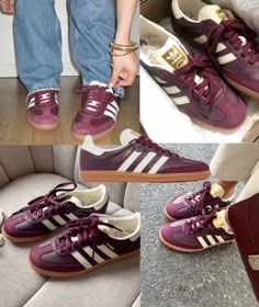 Adidas maroon sambas dark red Family Wealth, Samba Adidas, Shoe Wishlist, Funky Shoes, Shoe Inspo, Aesthetic Shoes, Swag Shoes, Be Real, Red Adidas