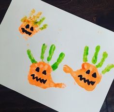 two handprints made to look like carrots