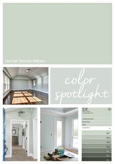 the interior paint colors are light green and white