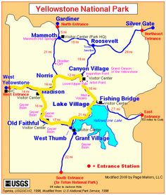 a map of yellowstone national park