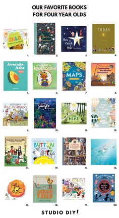 children's books with the title our favorite books for four year olds, including