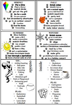 a printable game with words and pictures on it