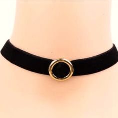 Brand: Unknown Size: 12" Length Color: Black & Gold Nwot Descrip: This Is A Velvet Choker That's Wide And Has A Gold Ring On The Middle Of Necklace. It Has A Clasp Closure Where You Can Adjust To The Size You Like To Wear. . . . *Make A Bundle And Get A Shipping Discount. *Reasonable Offers Accepted. *Colors May Vary Based On The Difference In Camera And Monitor Resolution. *Smoke-Free And Pet-Free Home. Black And Gold Choker, Black Choker Necklace, Velvet Choker, Black Choker, Gold Choker, Gold Ring, Womens Jewelry Necklace, Aura, Choker