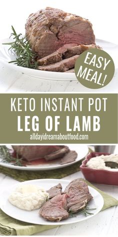 the keto instant pot leg of lamb is ready to be eaten