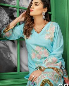 💠💠 Sanam Saeed Embroidery Swiss Collections ✨Premium Swiss Embroidery Dress, Premium Digital Printed Chiffon Dupatta, Cotton Pant✨ #threepiecesuit #salwarkameez #ladieswear #womenfashion #salwarsuit #lawndresses #chiffondupatta