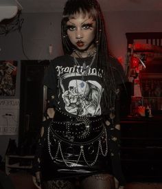 Black Goth Makeup, Black Alt, Afro Goth, Afro Punk Fashion, Alt Outfits, Alt Girls, Goth Women, Black Goth, Killing It