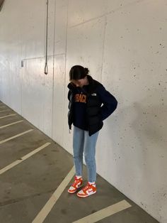 Jordan Aj 1 Low Outfit Women, Aj1 Low Outfit Women, Nike Dunk Syracuse Outfit, Dunk Syracuse Outfit, Dunks With Jeans, Orange Jordans Outfit, Jordan Low 1 Outfit Women, Orange Jordan 1 Outfit, Aj1 Low Outfit