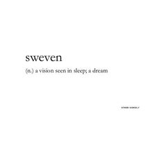 the words are written in black and white on a sheet of paper that says, sweven