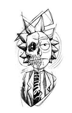 a drawing of a skull wearing a suit and tie