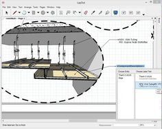 a computer screen with an image of a room in the center and some diagrams on it