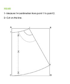 the diagram shows how to draw an object with one point and two points on it