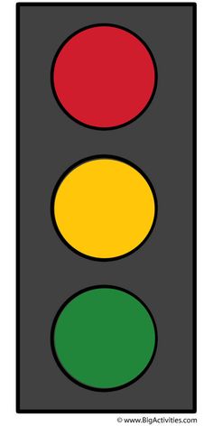 a traffic light that is red, yellow and green with two lights on each side