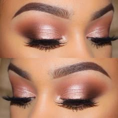 Top Rose Gold Makeup Ideas To Look Like A Goddess ★ See more: https://glaminati.com/charming-rose-gold-makeup-looks/ Rose Gold Eye Makeup, Best Eyebrow Makeup, Make Up Gold, Bentuk Alis, Gold Eye Makeup, Rose Gold Makeup, Makeup Tip, Eyebrow Makeup Tips