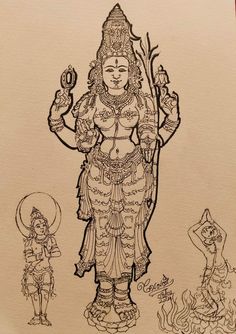 Hindu Drawing, Hindu Artwork, God Sketch, Sita Rama, Sculpture Drawing, Art Outline, Durga Devi