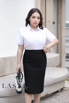 Lasaky - Professional High-Waisted Bodycon Pencil Skirt for Women - Flattering Fit for All Body Shapes and Sizes White Office Lady Skirt For Office, Non-stretch Knee-length Workwear Skirt, Non-stretch Knee-length Skirt For Workwear, White Office Lady Skirt For Workwear, White Office Skirt For Workwear, Stretch White Skirt For Office, White Stretch Skirt For Office, White Knee-length Bottoms For Office, Casual Knee-length Office Skirt