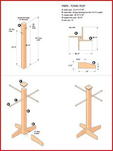 the plans for a wooden coat stand