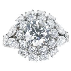 A Van Cleef & Arpels GIA Certified 1.86 ct. Center Diamond Ring made in Platinum. The diamond is K color, VVS 2 clarity. The side diamonds total appx. 4 carats. The total weight is 7.50 grams. The ring size is US 7.50. Van Cleef Arpels Diamond, Diamond Ring Platinum, 2024 Jewelry, Van Cleef And Arpels, Expensive Jewelry, Band Engagement Ring, Women Diamond, Antique Diamond, Van Cleef Arpels