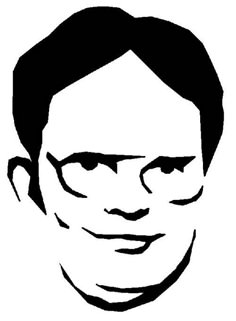 a black and white drawing of a man's face with glasses on his head