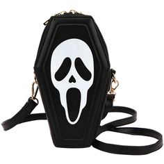 PRICES MAY VARY. Unique Design: This funny purse looks like a ghost. It is definitely a perfect halloween gift for women who love novelty bags. Material: This spooky crossbody purse is made of pu leather, lightweight, soft, cute and waterproof. Size: L:6.7in,H:8.6in,T:2.7in, zipper closure, perfect for storing your phone, wallet, keys and cosmetics. Practical: The shoulder straps are adjustable and detachable, makes it more convenient. Cute Gift: This purse is cute, novelty and useful, which is Goth Traditional, Funny Purses, Gothic School, Goth Corporate, Corset Bag, Gothic Bags, Goth Trad, Ghost Bag, Bat Bag