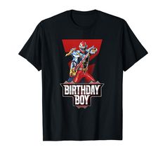 PRICES MAY VARY. Officially Licensed Power Rangers Apparel for Men - Women - Boys - Girls - Toddler; Hasbro T-Shirts; Birthday T-Shirts; Martial Arts T-Shirts; Superhero T-Shirts; Hasbro T-Shirts; Anniversary T-Shirts; Sentai T-Shirts; Saban T-Shirts; Dino Fury T-Shirts; 22HBPR00053A-001 Lightweight, Classic fit, Double-needle sleeve and bottom hem Power Rangers Birthday, Power Rangers T Shirt, Power Ranger Birthday, Red Ranger, Birthday T Shirts, Girls Toddler, Birthday Boy, Power Rangers, Boy Birthday