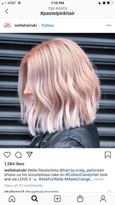 Rose Pink Blonde Hair, Pink Blonde Short Hair, Platinum Rose Hair, Pastel Pink And Blonde Hair, Peachy Blonde Hair, Blush Blonde Hair, Long Bob Hairstyles For Thick Hair, Rose Blonde Hair, Rose Gold Hair Blonde