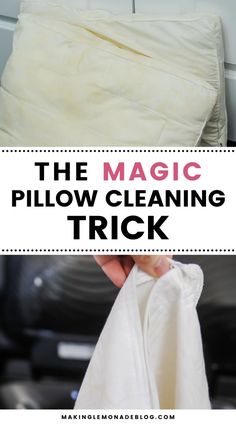 the magic pillow cleaning trick is easy to do