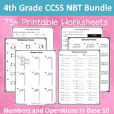 printable worksheets for 4th grade students with numbers and operations in base ten