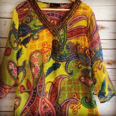 Samsara Indian see thru tunic with good beaded detail #beachstyle #boho #chic #bohobeach www.nobebohobeach.com Beach Style, Kimono Top, Cover Up