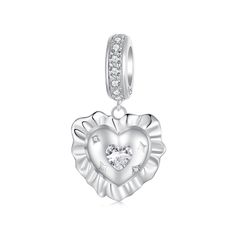 View our 925 sterling silver charm collection that will add an element of elegance to your pandora bracelet. Click to shop now!  https://www.etsy.com/shop/Hitye ❤️ Description ❤️ You will receive a Heart Pillow Pendant. A heart-shaped lace pillow for girls symbolizing a beautiful and pure life aspiration to make you enter sweet dreams. - Material:925 Sterling Silver, Cubic Zirconia - Theme:Heart Pillow Pendant - Compatible: Pandora Bracelet Authentic - Idea Gift: [Gift for Girlfriend,  for Her, Basic Bracelet, Pandora Armband, Pure Life, Diy Bangle Bracelets, Lace Pillow, Diy Collier, Charms Pandora, Charm Collection, Bracelet Pandora