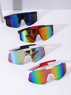 1 Pair Of Sports Style Running, Hiking, Cycling Fashion Glasses For Teens          Kids Accessories, size features are:Bust: ,Length: ,Sleeve Length: Persona Moodboard, Sunglasses Women Oversized, Cycling Glasses, Style Sportif, Sports Glasses, Heart Shaped Sunglasses, Sports Style, Oversize Women, Cycling Fashion