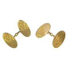 Oval cufflinks measuring app. 3/4 x 3/8 inches, with engraved floral design, fashioned in 18k yellow gold. English 1863. Grandmother Jewelry, Best Places To Shop, European Jewelry, Places To Shop, Chanel Earrings, Vintage Jewels, Precious Gems, Boutique Jewelry, Rare Antique