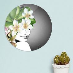 Découvrez «Plumeria II», Édition Exclusive Oeuvres sur Disque par Tania Amrein - À partir de 190€ - Curioos Things To Come, Collage