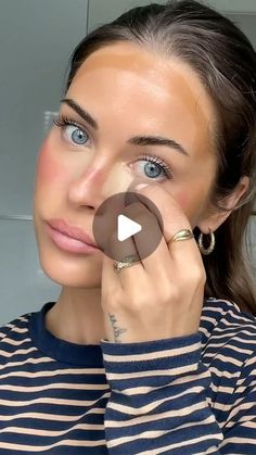 W Blush, Stick Blush How To Apply, How To Use Contour And Highlight Stick, How To Highlight Your Face, Blush As Contour, Champagne Makeup Look, Highlight Contour Blush Placement, Contour Bronzer Blush Highlight Guide, Bad Makeup