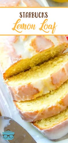 a loaf of lemon pound cake sitting on top of a cutting board