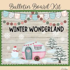 the bulletin board kit for winter wonderland