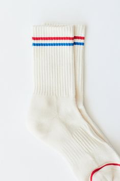 Le Bon Shoppe - Boyfriend Socks - Milk - Parc Shop Comfortable White Anti-odor Socks, Casual White Ribbed Knee-high Socks, Comfortable Stretch White Socks, Casual White Knee-high Sports Socks, Casual White Breathable Knee-high Socks, White Cotton Mid-calf Socks, White Mid-calf Cotton Socks, White Casual Socks With Ribbed Cuffs, Casual White Socks With Ribbed Cuffs