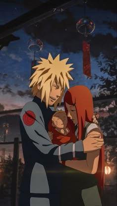 naruto and sashika hugging each other