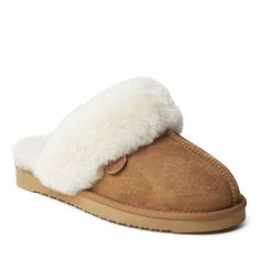 Women's Fireside by Dearfoams Sydney Water Resistant Genuine Shearling Scuff Slipper Design Fundamentals, Indoor Outdoor Slippers, Shearling Slippers, Sheepskin Slippers, Fashion Closet, Clog Slippers, Outdoor Slippers, Everyday Luxury, Slippers Cozy