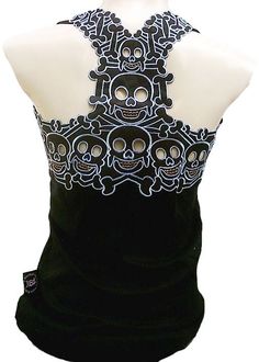 Rockabilly Rockabilly Punk Rock Baby Tattoo Tiki Skull Tank Top - Fashion Tops Punk Rock Baby, Rockabilly Mode, Baby Tattoo, Punk Baby, Skull Tank Top, Rocker Girl, Skull Tank, Skull Clothing, Rock Baby