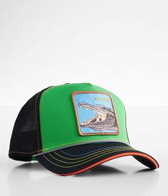 Goorin Bros. 32 In Twenty Trucker Hat - Black/Green , Men's Green Embroidered patch snapback hat Graphic under bill Interior terry cloth band One size fits most. 98% Polyester 2% Spandex. Apparel & Accessories > Clothing Accessories > Hats Green Trucker Baseball Cap With Flat Brim, Green Trucker Cap With Flat Brim, Green Snapback Cap With Logo Patch, Green Snapback Hat With Logo Patch, Green Flat Bill Baseball Cap With Logo Patch, Green Flat Brim Hat With Logo Patch, Green Trucker Hat With Visor, Green Trucker Visor Hat, Trucker Visor Hat With Logo Patch