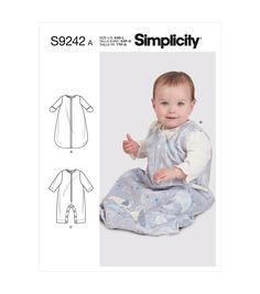 an infant's romper and overall sewing pattern with the words simply written on it