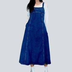 Introducing our 2023 Spring-Summer Collection A-Line Casual Elongated Denim Dress ââ‚?the perfect combination of modern fashion and classic style!Why You'll Love ItThis timeless denim dress is designed to make a statement. With its mid wash and classic A-line silhouette. it exudes an effortless elegance that is perfect for any occasion. Plus. with its zipper closure. you can be sure it's both relaxed and secure.Key Highlights: Versatile & Stylish: This dress is perfect for any occasion. from cas Casual Solid Color Denim Dress, Summer Indigo Denim Dress With Pockets, Blue Cotton Midi Dress With Pockets, Midi Length Dark Wash Denim Dress With Pockets, Dark Wash Midi Dress With Pockets, Dark Wash Midi Denim Dress With Pockets, Casual Non-stretch Maxi Dress With Pockets, Dark Wash Denim Midi Dress With Pockets, Indigo Midi-length Cotton Denim Dress