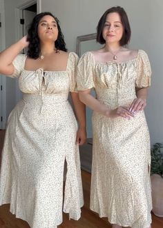 Plus Size Birthday Outfit Ideas, Plus Size Birthday Outfit, Big Bust Fashion, Different Body Types, Plus Size Summer Outfits, Dress Looks, Two Friends