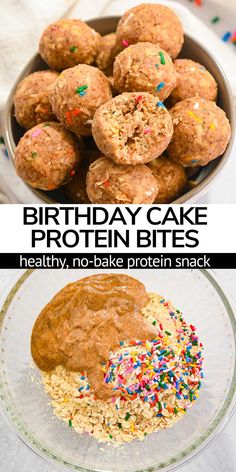 birthday cake protein bites are healthy, no - bake protein snack