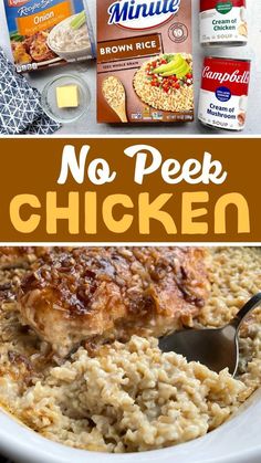 no peek chicken recipe in a bowl with ingredients