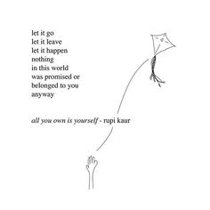 a drawing of a person flying a kite with the caption, let it go let it have nothing in this world