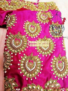 Blouse Arya Work, Embroidered Blouses, Maggam Blouse, Blouse Works, Bridal Blouses, Hand Work Design, Saree Bollywood, Maggam Works, Saree Gown