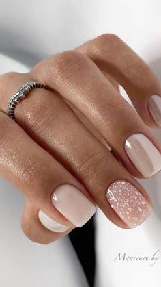 Simple Spring Nails, Milky Nails, Nail Sets, Cute Gel Nails, Bride Nails, Spring Nail, Neutral Nails