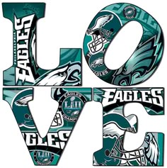 the philadelphia eagles love sign is made up of letters that spell out their team's name